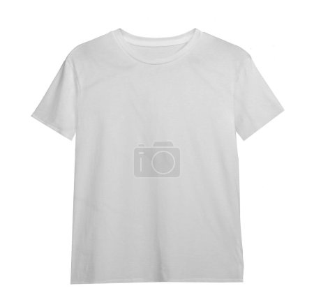 Téléchargez les photos : T-shirt blanc mockup isolé, chemise vide - en image libre de droit