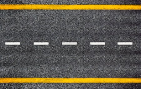 Photo for Asphalt road with marking lines top view - Royalty Free Image