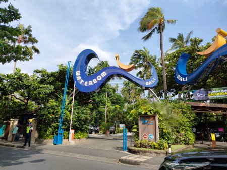 Foto de The entrance gate of Waterbom, the biggest water ride in Bali. Bali - Indonesia ; January 1, 2023. - Imagen libre de derechos