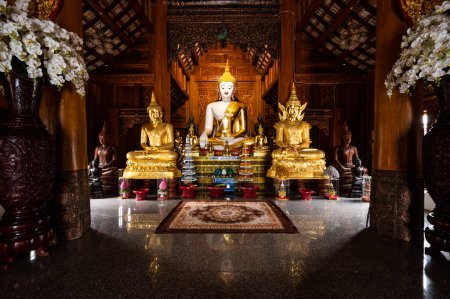 Photo for White Buddha statue in Ban Den temple, Chiang Mai province. - Royalty Free Image
