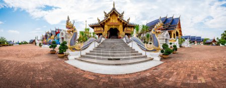 Photo for Panorama of Wat Den Salee Sri Muang Gan or Ban Den temple, Chiang Mai province. - Royalty Free Image