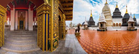 Photo for Panorama of Wat Den Salee Sri Muang Gan or Ban Den temple, Chiang Mai province. - Royalty Free Image