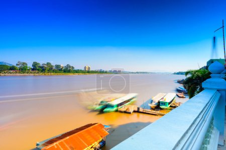 Photo for Laos beside Mae Khong River at Chiang Saen District, Chiang Rai Province. - Royalty Free Image