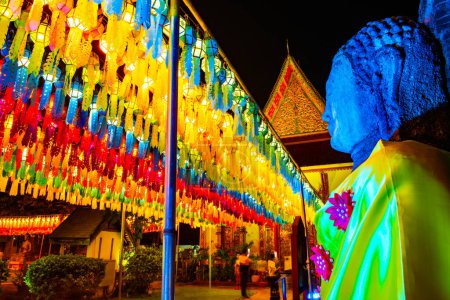 Photo for Lamphun Lantern Festival in Phra That Hariphunchai temple, Lamphun province. - Royalty Free Image