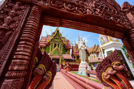 Photo for NAKHON SAWAN, THAILAND - January 25, 2020 : Landscape of Sriutumpron Temple at Nakhon Sawan Province, Thailand. - Royalty Free Image