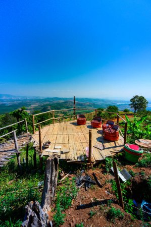 Téléchargez les photos : Landscape of Doi Sa Ngo viewpoint in Chiang Rai province, Thailand. - en image libre de droit