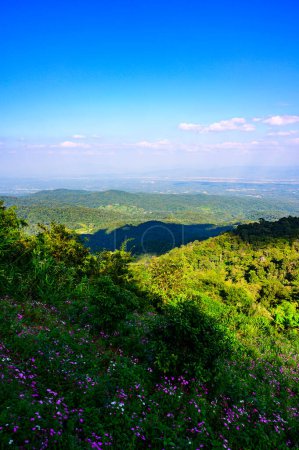 Photo for Mountain view at Mon Cham viewpoint, Chiang Mai province. - Royalty Free Image