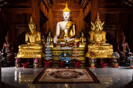Photo for White Buddha statue in Ban Den temple, Chiang Mai province. - Royalty Free Image