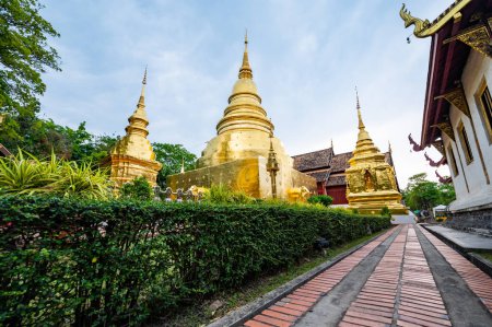 Photo for Wat Phra Sing Waramahavihan is the temple that is very important in Chiang Mai province, Thailand. - Royalty Free Image