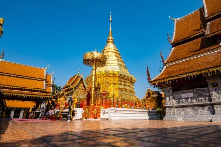 Wat Phra That Doi Suthep or Phra That Doi Suthep temple in Chiang Mai province, Thailand.