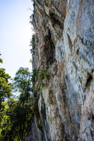 Photo for Cliff in tourist attraction of Phratupha rock painting, Lampang province. - Royalty Free Image