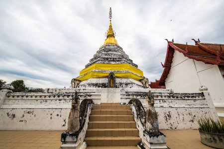 Photo for White pagoda in Wat Laung temple, Thailand. - Royalty Free Image