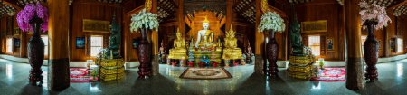 Photo for CHIANG MAI, THAILAND - April 24, 2020 : White Buddha statue in Ban Den temple, Chiang Mai province. - Royalty Free Image