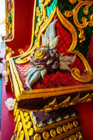 Foto de Arte de moldeo de estilo tailandés en el templo Prayodkhunpol Wiang Kalong, Tailandia. - Imagen libre de derechos