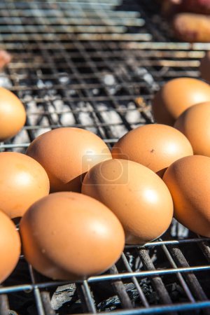 Photo for Thai style grilled eggs, Thailand. - Royalty Free Image