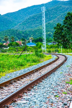 Photo for Railway in Lamphun province, Thailand. - Royalty Free Image