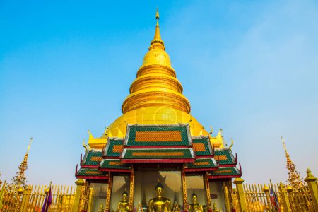 Photo for Beautiful Lanna pagoda at Phrathat Hariphunchai temple, Thailand. - Royalty Free Image