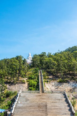 Photo for Stair to hill top at Phra That Maeyen temple, Thailand. - Royalty Free Image