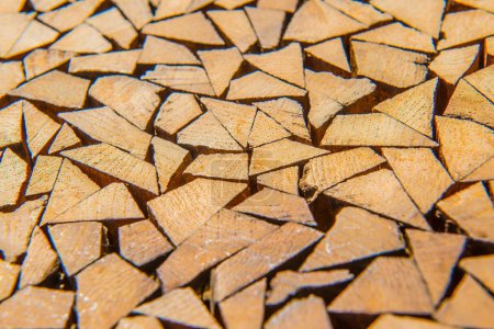 Photo for Small pieces of wood that are assembled for decoration, Thailand - Royalty Free Image