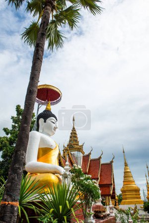 Photo for White Buddha in Nong Ap Chang temple, Thailand. - Royalty Free Image