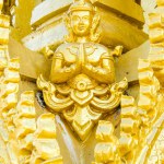 Thai style molding art at Paknamjoelo temple, Thailand