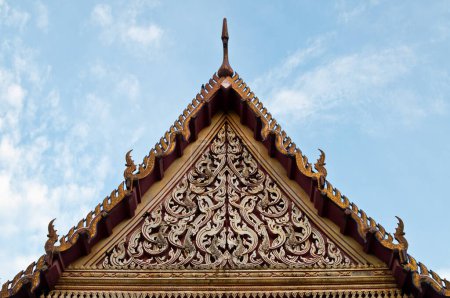 Photo for Wooden church at Prachinburi province, Thailand. - Royalty Free Image