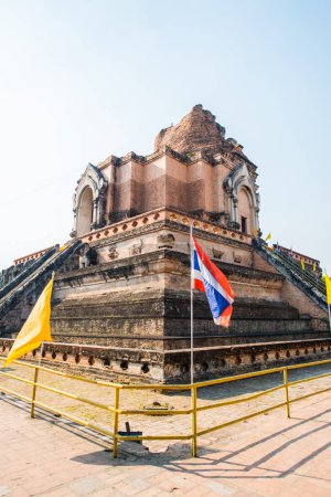 Ancient pagoda of Chediluang Varaviharn temple, Thailand.