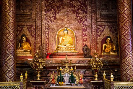 Photo for Phra Phuttha Sihing Buddha at Phra Sing Waramahavihan Temple, Thailand. - Royalty Free Image