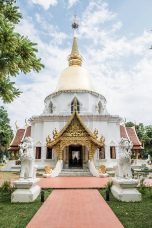 Prabudabath Si Roi Pagoda of Darabhirom Forest Monastery at Chiangmai Province, Thailand.