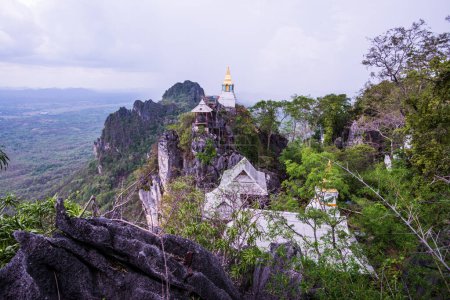 Pagoda on mountain at Chalermprakiat Prachomklao Rachanusorn temple, Thailand
