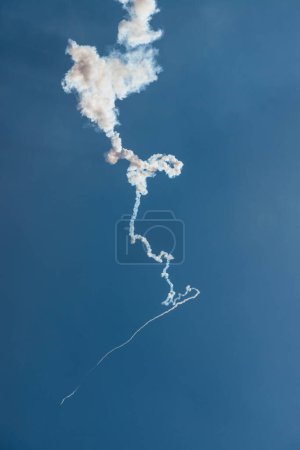 Smoke of firework in rocket festival, Thailand