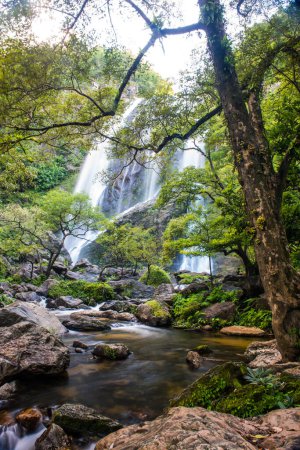 Klonglan waterfall in national park, Thailand.