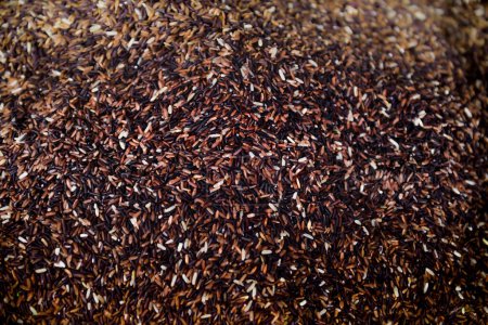Stock of black rice or riceberry is a product of Thailand. This product has high nutritional value and delicious taste.