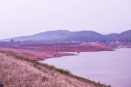Landscape view of Mae Ngat Somboon Chon dam, Thailand