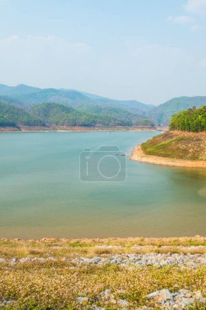 Landscape view of Mae Ngat Somboon Chon dam, Thailand