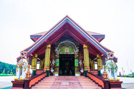 Beautiful Thai style church in Prayodkhunpol Wiang Kalong temple, Thailand.
