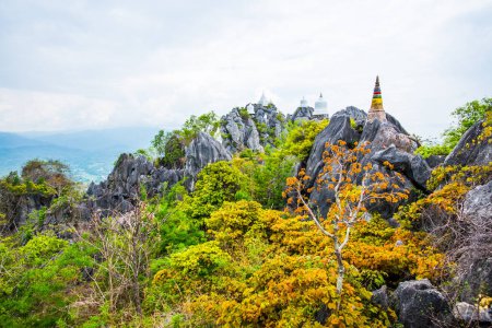 Pagode auf dem Berg am Chalermprakiat Prachomklao Rachanusorn Tempel, Thailand