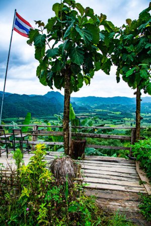 Phu Langka view point in Phayao province, Thailand.
