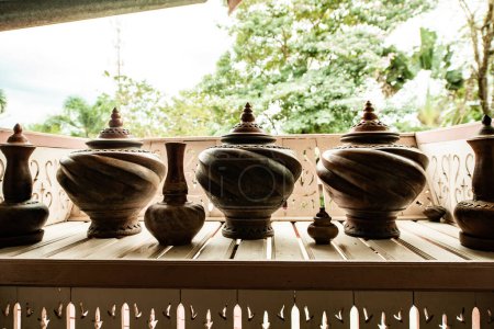 Set of old jugs, Thailand.