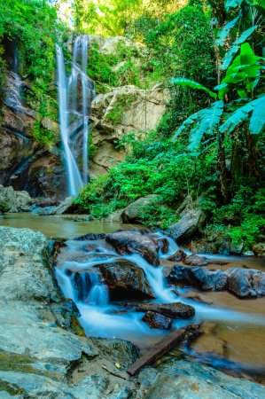Mork Fah Waterfall in Doi Suthep Pui National Park at Chiang Mai Province, Thailand.