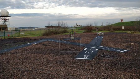 Photo for STEENOKKERZEEL, BELGIUM - 12 26 2019: Playground at the airplane spotting location Spottersplaats 01-19 at Brussels Airport - Royalty Free Image