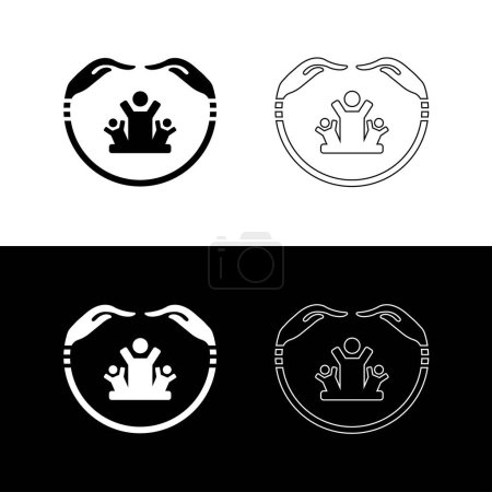 Illustration for Hand care cloth vector logo template design - Royalty Free Image