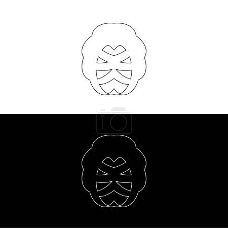Illustration for Circle vector logo template illustration  . line art logo - Royalty Free Image