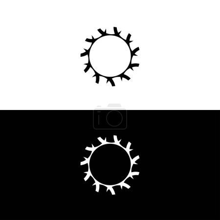 Design unique de logo de cercle noir et blanc. Icône illustration cercle