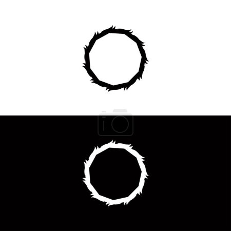 Illustration der Kreis-Icon-Vektor-Logo-Vorlage. Kreissilhouettengestaltung