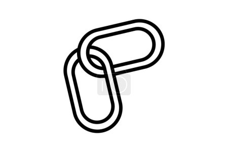 Illustration for Chain, building fully editable vector Line Icon - Royalty Free Image