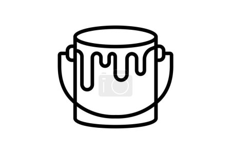 Illustration for Paint cane, painting, fully editable vector fill icon - Royalty Free Image