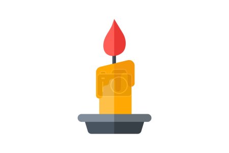 Illustration for Candle, halloween fully editable vector icon - Royalty Free Image
