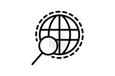 Illustration for Exploring the Globe icon - Royalty Free Image