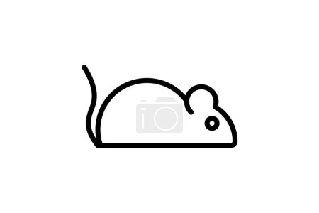 Illustration for Iconic Vermin, pest control Vector Line Icon - Royalty Free Image